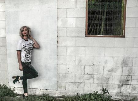 Woman in White and Black Shirt