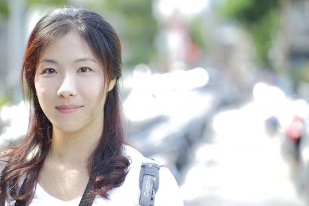 Woman in White V Neck Shirt in Selective Focus Photography