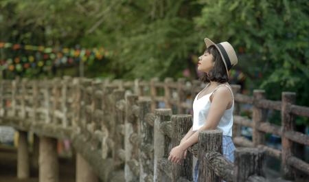 Woman on Bridge