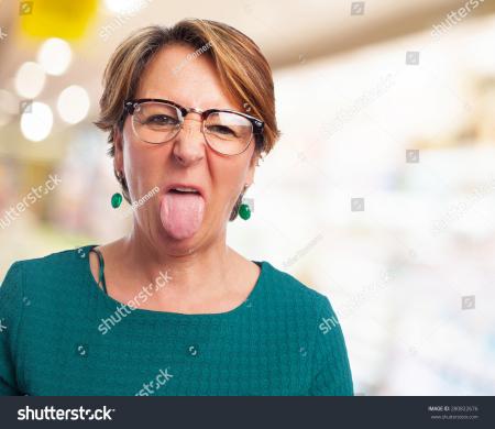 Woman Showing Her Tongue