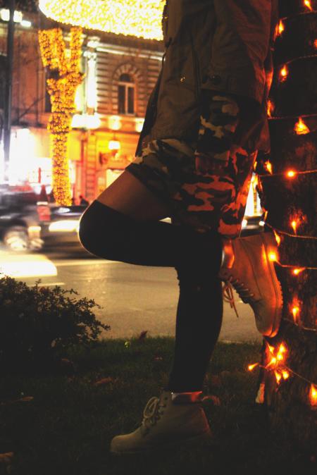 Woman Standing Beside Tree