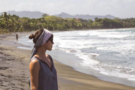 Woman Staring the Ocean