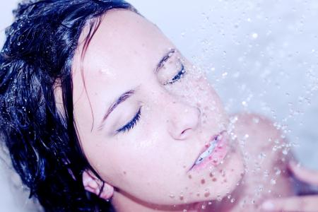 Woman Taking a Shower