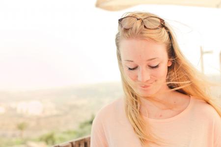 Woman Wearing Beige Shirt