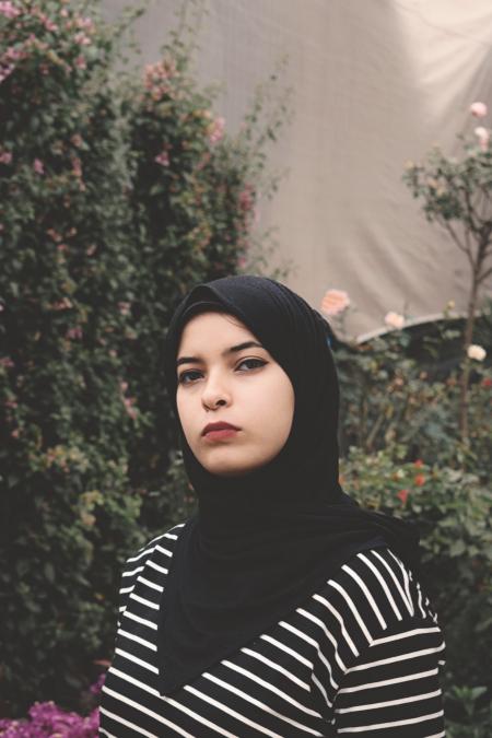 Woman Wearing Black Veil