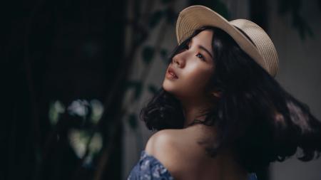 Woman Wearing Brown Hat