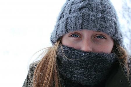 Woman Wearing Gray Knitted Cap