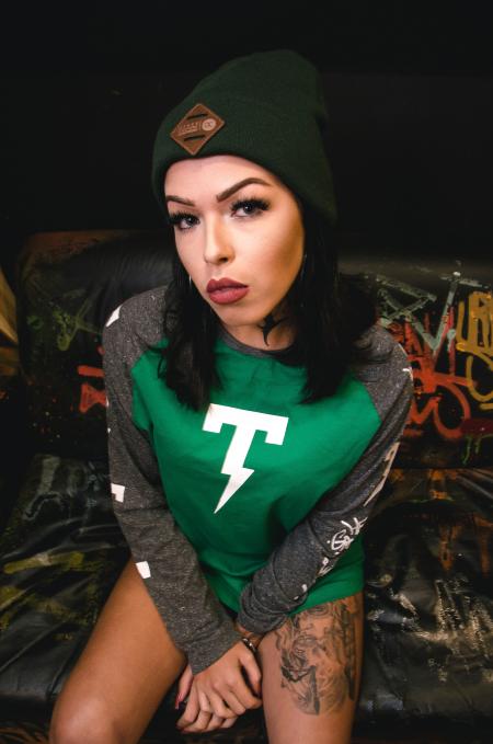 Woman Wearing Green and Gray Jacket