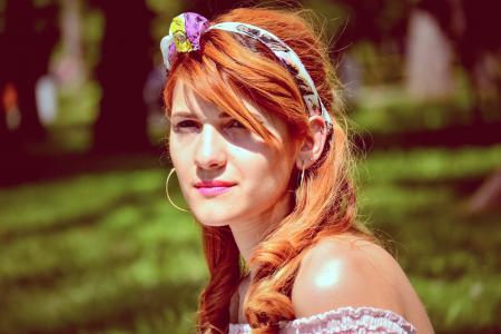 Woman Wearing Headband