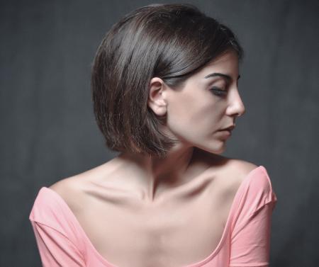 Woman Wearing Pink Scoop Neck Shirt