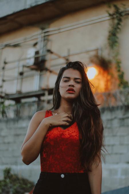 Woman Wearing Sleeveless Dress