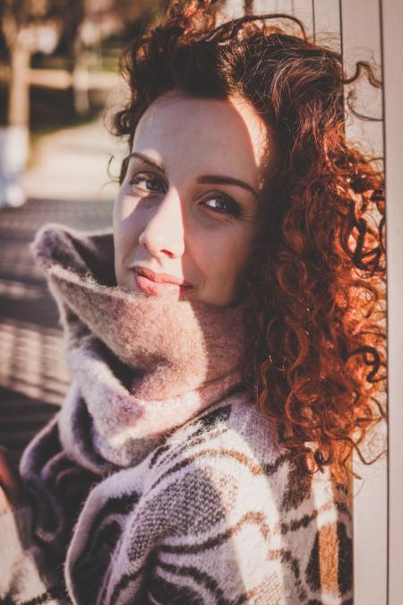 Woman Wearing White and Brown Top