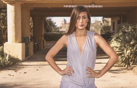 Woman Wearing White Sleeveless Dress