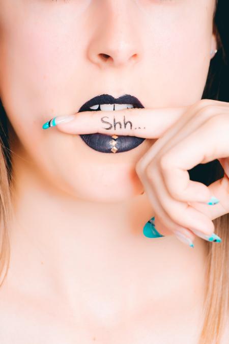 Woman With Black Lipstick