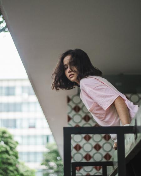 Woman With Pink Shirt