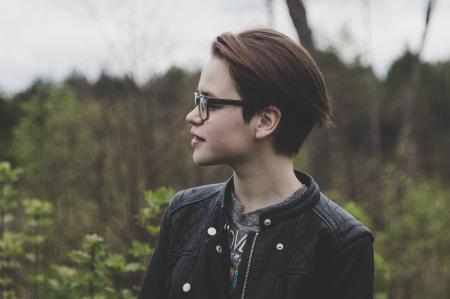 Women's Quilted Black Leather Zip-up Button-up Biker Jacket