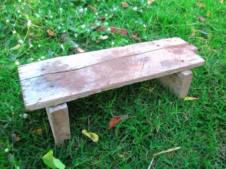 Wooden bench at a park