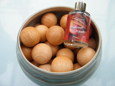 Wooden scented balls