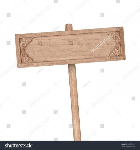 Wooden Signs Isolated