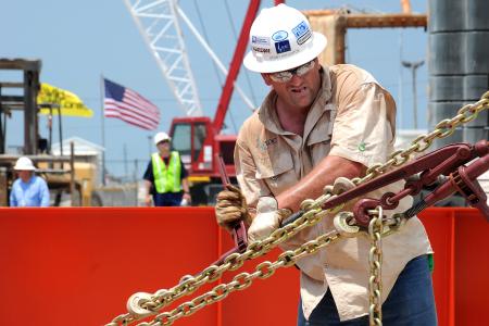 Worker on the Construction Site