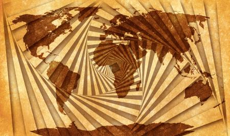 World Grunge Map - Spiral Tunnel