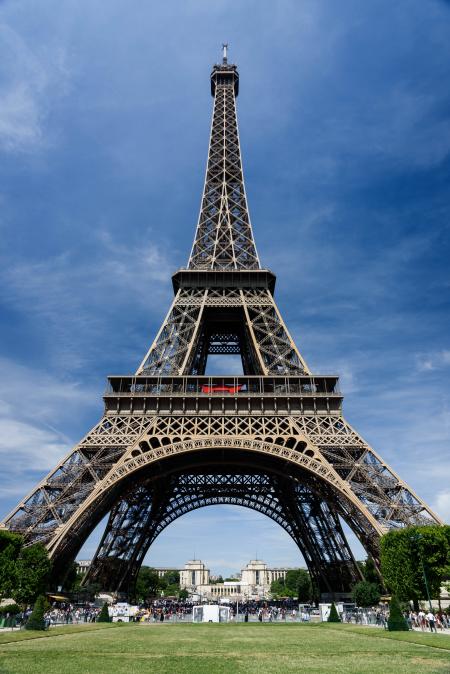 Worms View of Eiffel Tower during Daytime