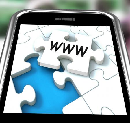 WWW Smartphone Means Internet Website Or Network