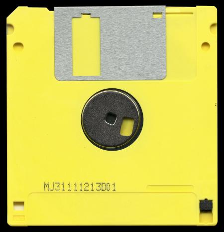 Yellow and Black Diskette Mj31111213d01