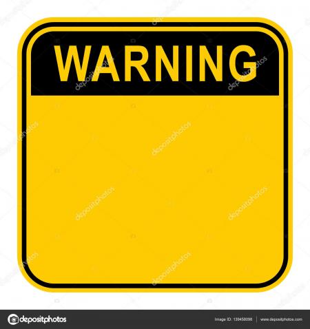 Yellow warning sticker