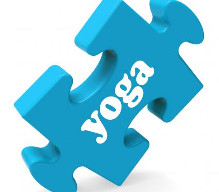 Yoga Puzzle Shows Meditate Meditation And Relaxation