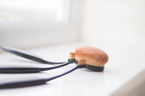 3-piece Black Makeup Brush Set