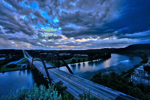 360 Bridge Before Storm, Austin TX