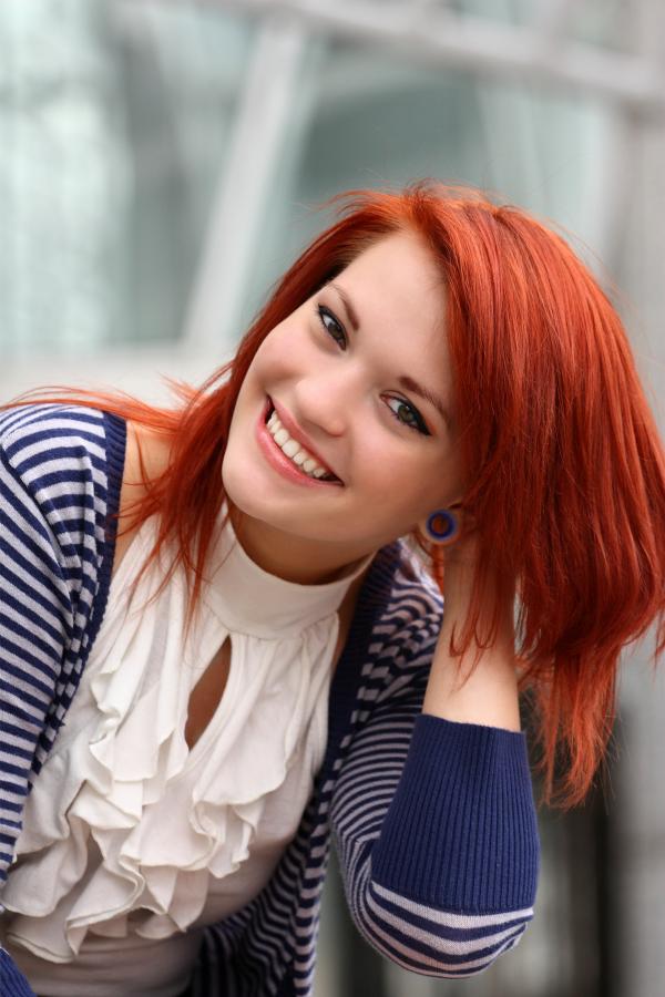 A beautiful young business woman