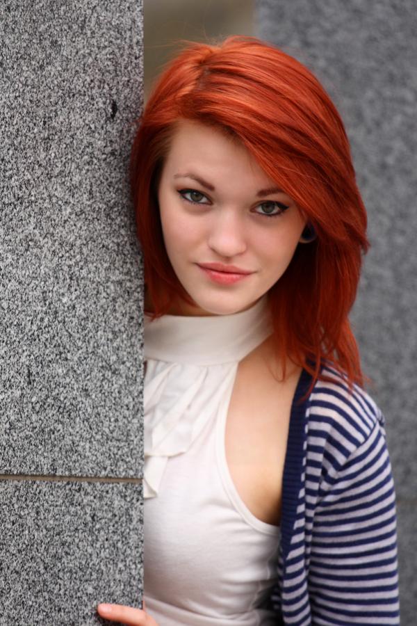 A beautiful young business woman