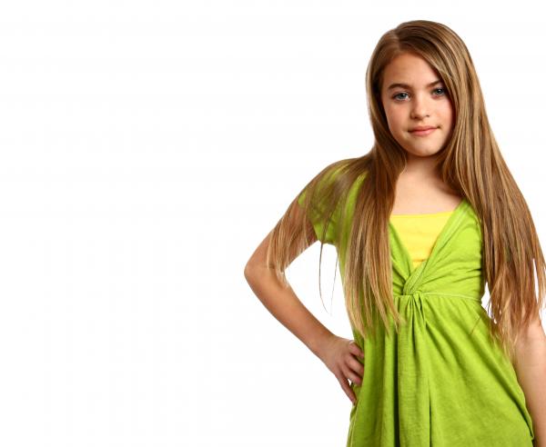 A beautiful young girl posing
