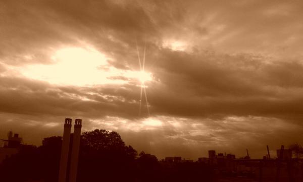 A cloudy evening