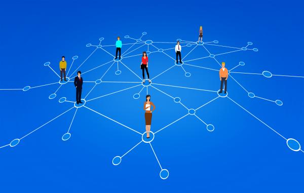 A Network of People - Business People - Abstract Illustration
