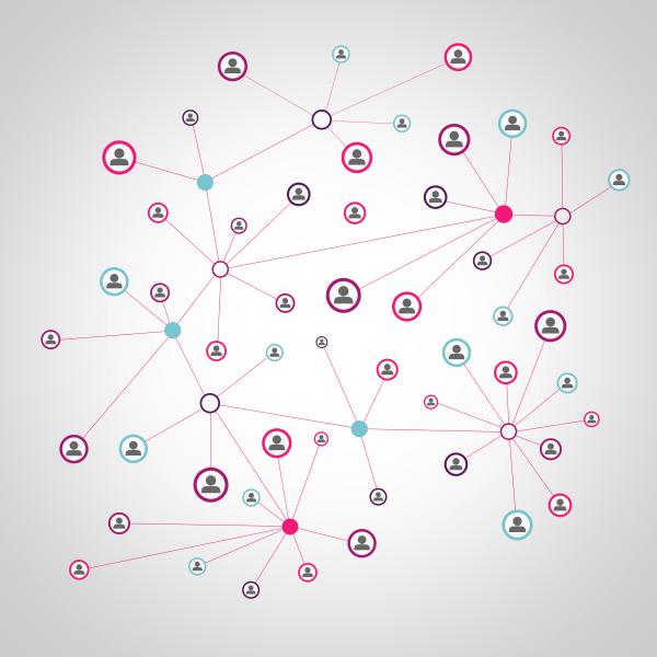 A network of people within a company