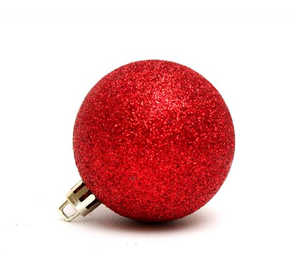 A red Christmas ornament