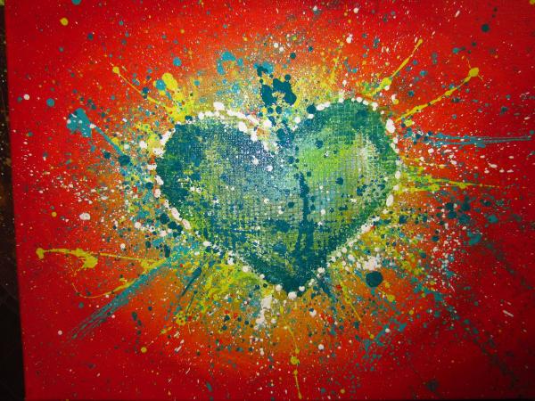 Abstract Heart Painting