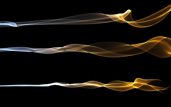 Abstract Light Flames - Cyan and Yellow