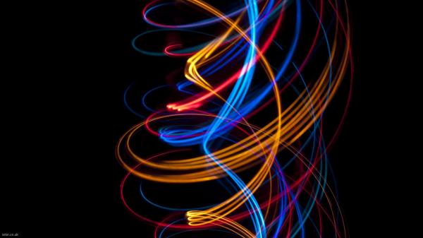 Abstract light spiral