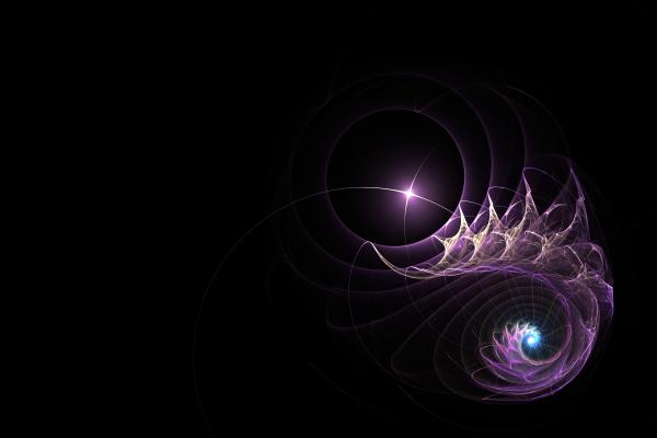 Abstract light spiral