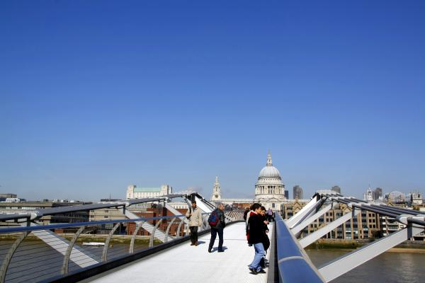 Across the Millennium bridge