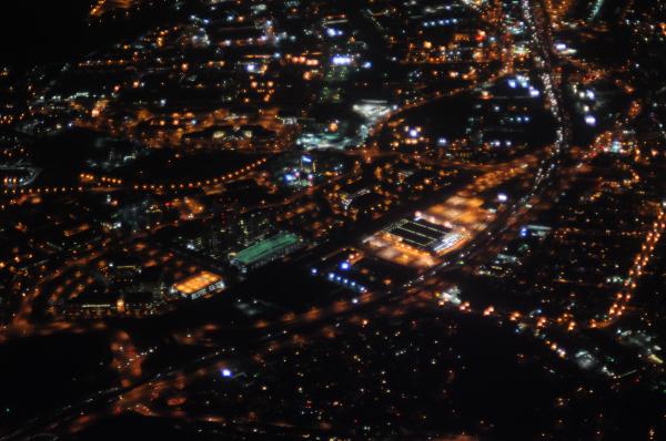 Aerial photo near SFO at night (2)