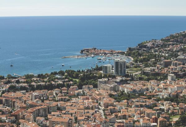 Aerial view of Budva