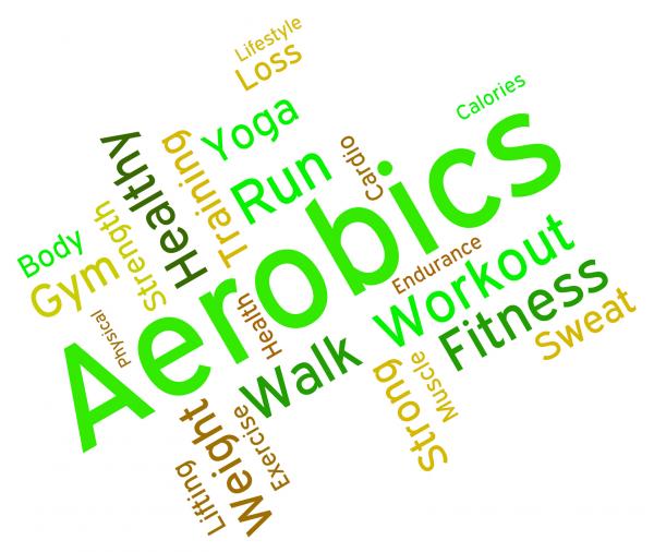 Aerobics Words Means Working Out And Exercise