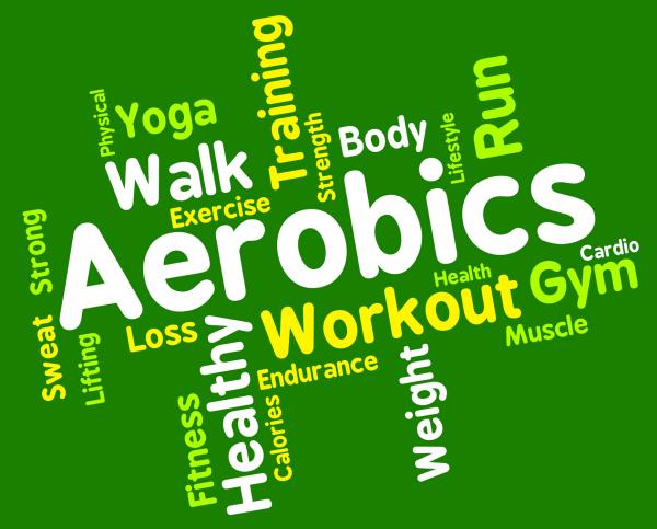 Aerobics Words Shows Get Fit And Cardio