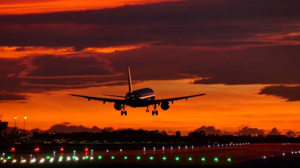 Plane Sunset