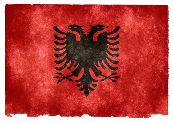 Albania Grunge Flag